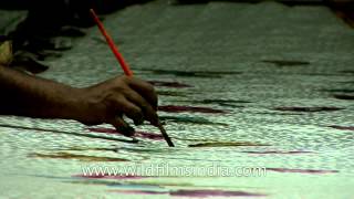 Artisans crafting colorful motifs on Banarasi silk saree [upl. by Adranoel59]