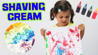 Shaving Cream Painting On Paper For Toddlers and Kids Easy Fun [upl. by Aicitan]