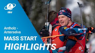 World Cup 2324 AntholzAnterselva Men Mass Start Highlights [upl. by Bowe7]