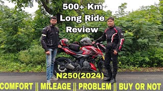 New Bajaj Pulser N250  500  km Long Ride Review With Pillion  Please Watch Before Buy [upl. by Nnaasil40]