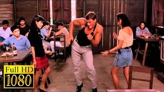 Jean Claude Van Damme drunk dancing and fighting in a bar in the movie  KICKBOXER 1989 [upl. by Giaimo]