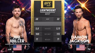 Jim Miller vs Damon Jackson Full Fight  UFC 309 [upl. by Llehsim]