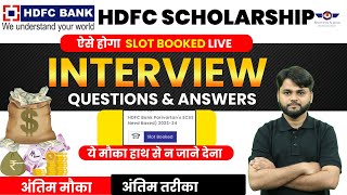 HDFC Scholarship 2024 Apply Online  🔴Live Slot Booking and Interview [upl. by Gladdy]