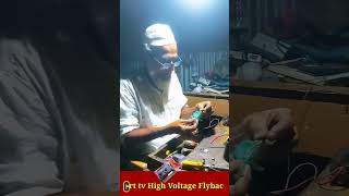 Crt tv High Voltage Flyback Setting shortvideo flyback [upl. by Suilmann]