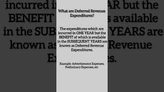 What are Deferred Revenue Expenditures shorts accountssimplified [upl. by Ttirrej]