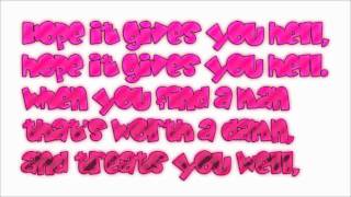 Gives You Hell GLEE Lea michele Lyrics  HD [upl. by Petes]