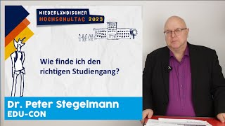 Wie finde ich den richtigen Studiengang  Vortrag Dr Peter Stegelmann [upl. by Nalepka]