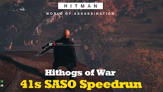 Best Sniper Kills 2  Hithogs Of War 41s SASO Featured Contract  HITMAN WoA Gameplay [upl. by Yenmor]