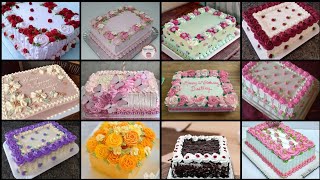 Latest Square Cake Decorating ideas 2023  Selected Square Shape Cake Design [upl. by Inus]