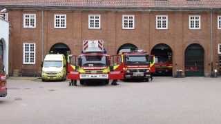 4x fire vehicles frederiksberg brandvæsen [upl. by Ettenuj]