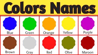 Colours Names in English  Learn Colors  colors name for kids [upl. by Nirroc619]