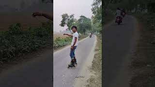 Ajoy Skating🥺🥺 practice on roadinlineskating shortvideo youtubeshortviralsvideo [upl. by Eeryn]