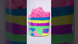 5Color Layered Kinetic Sand Creations  Soothing ASMR 🌈✨ ASMR KineticSand Satisfying [upl. by Fontes]