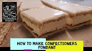 Confectionery Fondant How to Make Recipe Demo at Bakery [upl. by Naquin]