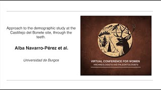 Approach to the demographic study at the Castillejo del Bonete site  Alba NAVARROPÉREZ et al [upl. by Esinaej]