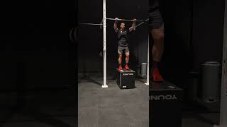 Two Foot Box Assisted Jumping Bar Muscle Up [upl. by Tsiuqram380]