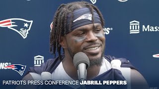 Jabrill Peppers quotIts a different level of excitement this yearquot  Patriots Press Conference [upl. by Teerprah516]