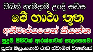 ඔබත් හැමදාම උදේ සවස මේ ගාථා 3 කියන්න  Balangoda Radha himi bana 2024  Budu guna [upl. by Chappy]