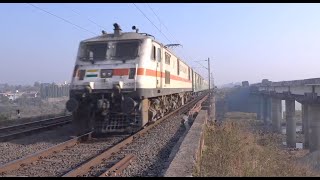 Terrific Tracksounds  Indore Mumbai Duronto Express Thundering At Sanjan Bridge At Above 115Kph [upl. by Tterrej19]