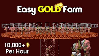 Minecraft Easy and Efficient Gold Farm Tutorial 120  10000 Items Per Hour [upl. by Asilegna223]