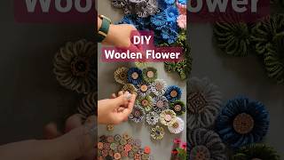 DIY Woolen Flower shorts diy youtubeshorts woolencraft handmade art craft Kalyaniscorner [upl. by Cecil]