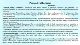 Bell Hooks quotPostmodern Blacknessquot Summary [upl. by Hairu]