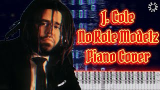 J Cole No Role Modelz Piano Cover Tutorial piano pianotutorial [upl. by Sink684]