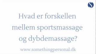 Hvad er forskellen mellem sportsmassage og dybdemassage video [upl. by Carmita]