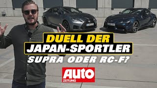 Die JapanSportler Toyota GR Supra 30 und Lexus RCF im Duell [upl. by Ayekan]