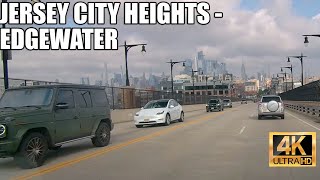 NJ drive Jersey City Heights to Edgewater via Hoboken amp Weehawken 4K [upl. by Neila269]