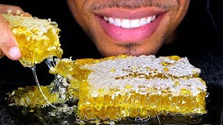 ASMR HONEYCOMB NO TALKING STICKY BIG BITES RAW EATING MUKBANG [upl. by Hett453]