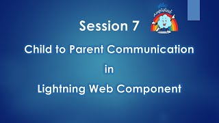 Live Session 7 Child to Parent Communication in Lightning Web Component [upl. by Leirvag]