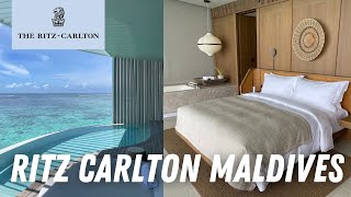 Ritz Carlton Maldives Fari Islands TOUR  Travel Geeks [upl. by Popper]