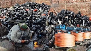 Incredible Process of Old AC Compressor Recycling amp Making Copper Wire in Factory [upl. by Lauritz]