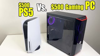 Comparing PS5 to 500 Gaming PC Built [upl. by Mast]