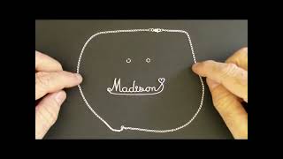 How to make a Madison Wire Name Necklace Part 3 [upl. by Annodahs195]