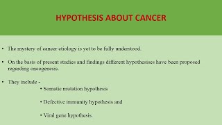 Hypothesises About Cancer [upl. by Ahsa656]