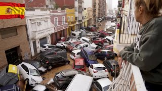 Disaster forces mass evacuation in Spain City sinks after severe flood in Valencia cars underwater [upl. by Nodrog678]