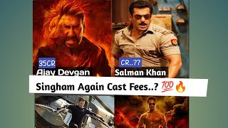 Singham Again Movie Star Cast Fees 😱💯 singhamagain ajaydevgn salmankhan filmyfocusdaily [upl. by Eynaffit955]