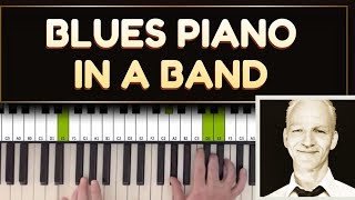 Playing Blues Piano with band improvisation with rhythm section [upl. by Ellenar445]