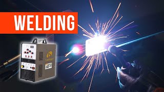 1st Time Welding 🔥 Lotos TIG 200 ACDC Tig Welder  Helmet Reviews [upl. by Acissej]