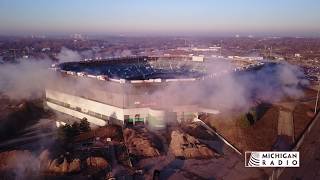 Pontiac Silverdome Implosion Failure Video [upl. by Ianaj]