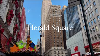 4K  Herald Square on Thanksgiving Eve Behind the Scenes of Macy’s Parade Prep [upl. by Lizned260]