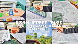 EXAM STUDY VLOG A productive day◞·☽ Pretest exam 🌷 HSC25 science🔬 Bangladesh🇧🇩 [upl. by Bil529]