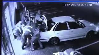 Armed robbery at bp garage in Western Cape Robbers trying to get safe in boot [upl. by Marjana418]