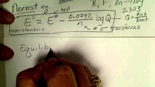 Using the Nernst Equation to calculate the Cell Potential at NONstandard conditions [upl. by Allred289]