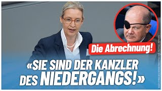 quotSie sind der Kanzler des Niedergangsquot  Alice Weidel  AfD [upl. by Cr]