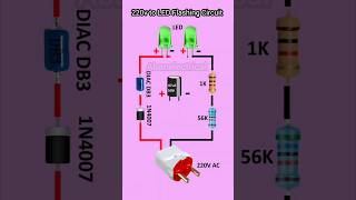 LED Flashing Circuit l electronic trending shorts diy [upl. by Grimbald]