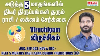 Next 5 Months Rasi amp Lagna Combo Predictions  Viruchigam  Life Horoscope [upl. by Nyraf]