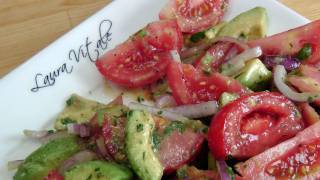 Tomato and Avocado Salad  Recipe by Laura Vitale  Laura in the Kitchen Ep 188 [upl. by Lubbi]